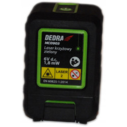 DEDRA LASER KRZYŻOWY Poziomica 30m ZIELONY + Etui