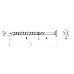WKRĘTY CIESIELSKIE 6X120 TORX ŁEB STOŻKOWY 100szt