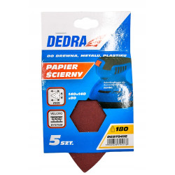5x papier ścierny szlifierki delta rzep gr180