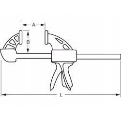 ŚCISK STOLARSKI UCHWYT ZACISK QCG-300 BAHCO 125KG