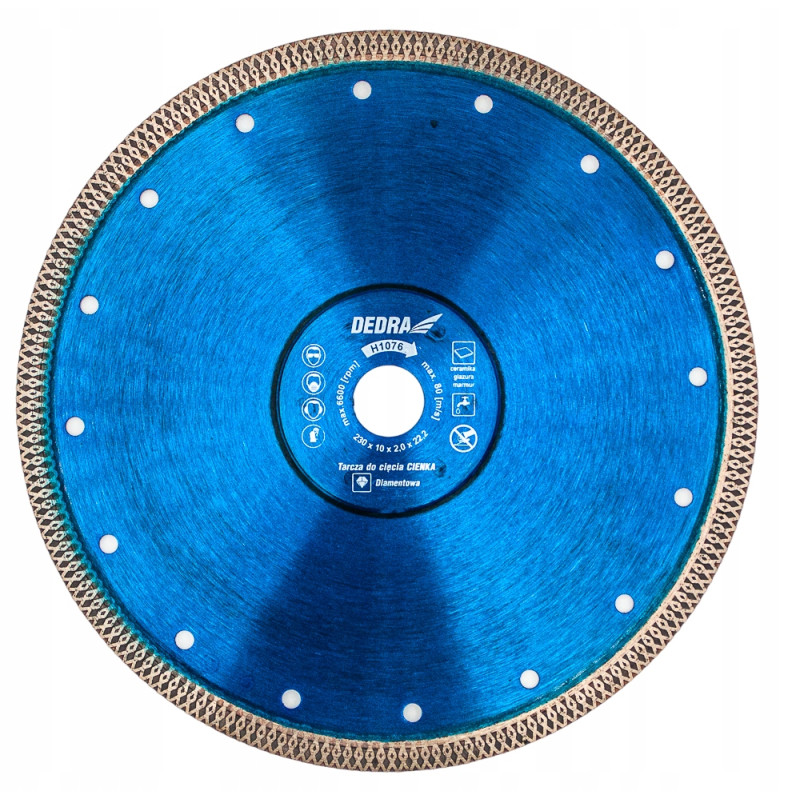 DEDRA H1076 TARCZA DIAMENTOWA GLAZURA 230x2x22mm DEDRA H1076 TARCZA DIAMENTOWA GLAZURA 230x2x22mm