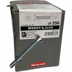 Wkręty samowiercące Wkręt-Met 6,3x50 mm 250 sztuk