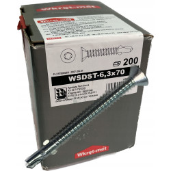 WKRĘTY SAMOWIERCĄCE DREWNO-STAL TORX 6,3x70 200szt