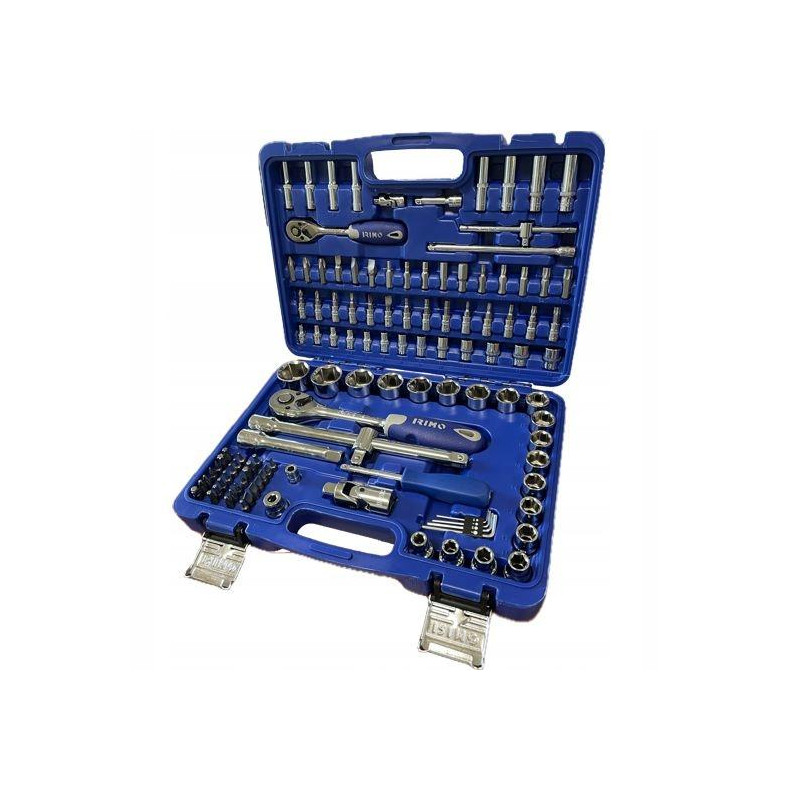 Zestaw 115 szt. kluczy nasadowych 1/4" i 1/2", końcówek i akcesoriów, IRIMO Zestaw 115 szt. kluczy nasadowych 1/4" i 1/2", końcówek i akcesoriów, IRIMO