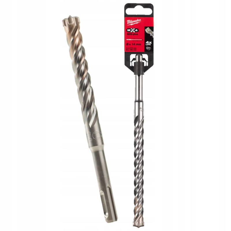 WIERTŁO MX4 SDS-PLUS 14X210MM MILWAUKEE WIERTŁO MX4 SDS-PLUS 14X210MM MILWAUKEE