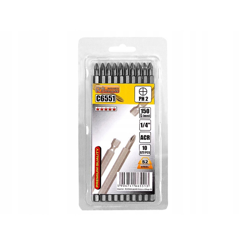 Grot końcówka bit PH2x150mm S2-ACR Richmann C6551 Grot końcówka bit PH2x150mm S2-ACR Richmann C6551