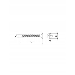 Wkręty uniwersalny Wkręt-Met 3,5 x 25 mm 2,5 kg / 1000 szt.
