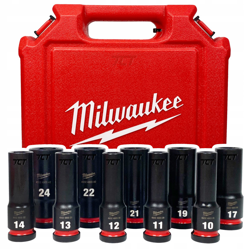 MILWAUKEE ZESTAW NASADEK UDAROWYCH STD 1/2 10 SZT. MILWAUKEE ZESTAW NASADEK UDAROWYCH STD 1/2 10 SZT.
