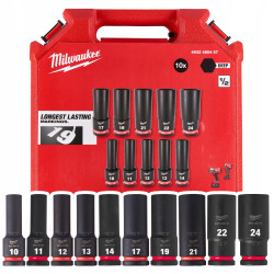MILWAUKEE ZESTAW NASADEK UDAROWYCH STD 1/2 10 SZT.