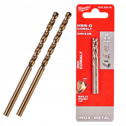 Wiertła do metalu HSS-G red cobalt 3,5mm MILWAUKEE