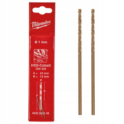 Wiertła do metalu HSS-G red cobalt 1mm MILWAUKEE