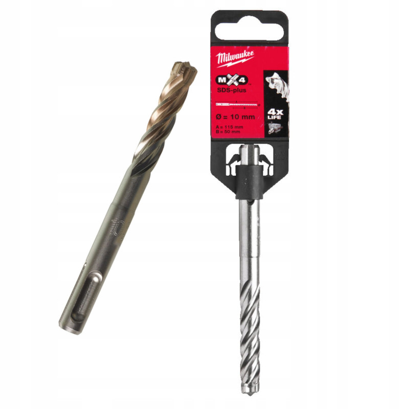 WIERTŁO MX4 SDS-PLUS 10MM MILWAUKEE WIERTŁO MX4 SDS-PLUS 10MM MILWAUKEE
