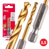 Wiertła metal HSS-G TIN 3,5mm HEX 1/4 Milwaukee