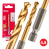 Wiertło metal HSS-G TIN 4,8mm HEX 1/4 Milwaukee