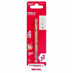 Wiertło metal HSS-G TIN 6,8mm HEX 1/4 Milwaukee
