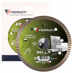 FERRATI tarcza do cięcia ceramiki gresu i kamienia BELLA 115mm
