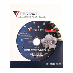 FERRATI TARCZA DIAMENTOWA TNĄCA PERFORMANTE Ø 150 MM x 22,23 MM