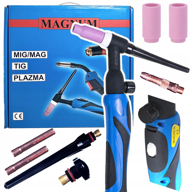 Uchwyt TIG SR-26V 4m z zaworkiem mały wtyk Magnum Uchwyt TIG SR-26V 4m z zaworkiem mały wtyk Magnum