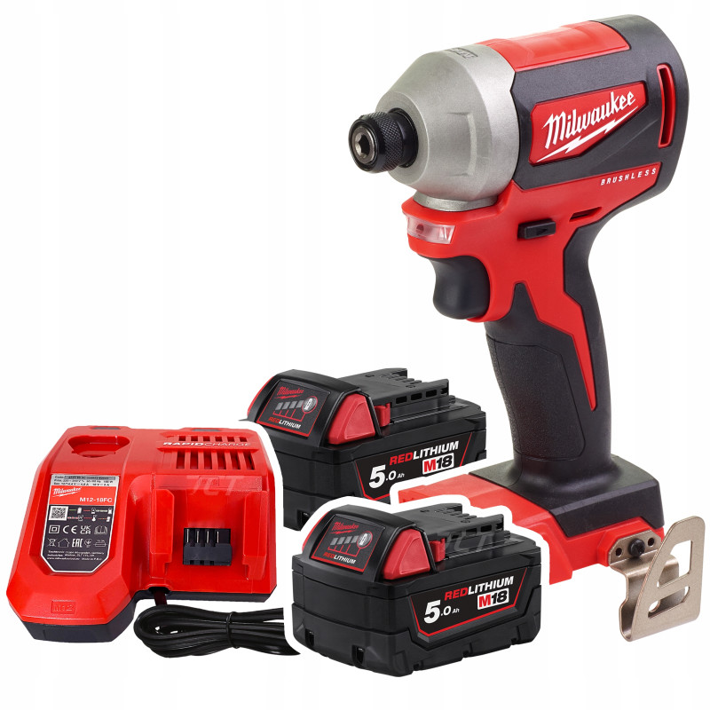 M18CBLID-502 + M12-18FC Kompaktowa bezszczotkowa zakrętarka udarowa ¼” Milwaukee M18CBLID-502 + M12-18FC Kompaktowa bezszczotkowa zakrętarka udarowa ¼” Milwaukee