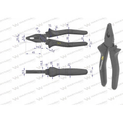 Szczypce uniwersalne 180 mm Waryński WMP002