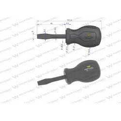 Wkrętak płaski 6.5mm x 45 mm SVCM. Waryński WMW009