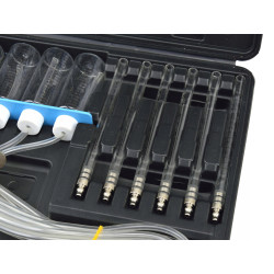 GEKO TESTER WTRYSKÓW WTRYSKIWACZY COMMON RAIL MENZURKI WALIZKA 24EL G02655