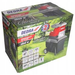 Rozdrabniacz elektryczny gałęzi DEDRA 2800W Rębak 45mm zbiornik 55L Frezowy