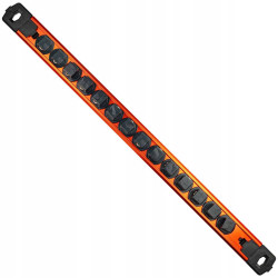 LISTWA SZYNA MAGNETYCZNA NA NASADKI 1/4" DŁUGOŚĆ 410mm WARSZTATOWA SOLIDNA