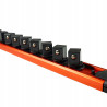 LISTWA SZYNA MAGNETYCZNA NA NASADKI 1/4" DŁUGOŚĆ 410mm WARSZTATOWA SOLIDNA