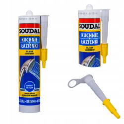 Soudal Silikon Sanitarny SZARY 280ml