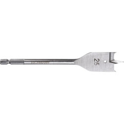 WIERTŁO PIÓRKOWE DO DREWNA PIÓROWE ŁOPATKOWE OTWORNICA UCHWYT HEX 1/4 25 MM