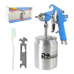PISTOLET LAKIERNICZY DOLNY ZBIORNIK 600 ML DYSZA 1,5 MM ZŁĄCZE 1/4 RICHMANN