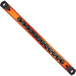 LISTWA SZYNA MAGNETYCZNA NA NASADKI 1/2" DŁUGOŚĆ 410mm WARSZTATOWA SOLIDNA