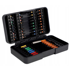 Zestaw bitów udarowych, PH, PZ, TORX, TORX z otworem, HEX, Robertson 54szt