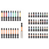 Zestaw bitów udarowych, PH, PZ, TORX, TORX z otworem, HEX, Robertson 54szt