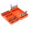 Zestaw bitów płaskich, PH, PZ, TORX, TORX z otworem, HEX, Robertson 54szt