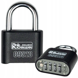 KŁÓDKA ZAMEK NA SZYFR CZARNA JARZMOWA MOCNA SOLIDNA 50MM RICHMANN C9323