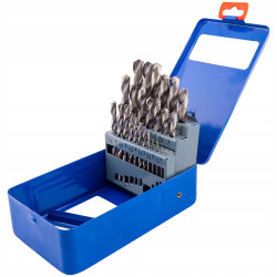 ZESTAW WIERTEŁ METALU HSS 1-13MM 25SZT SOLIDNE WIERTŁA W METALOWEJ KASECIE