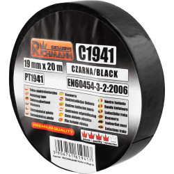 TAŚMA IZOLACYJNA 20Mx19MM ELEKTRYCZNA CZARNA MOCNA WODOODPORNA PCV RICHMANN