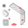 Kątownik wąski stal 1,5 cm x 4 cm dł. 4 cm grubość 2 mm KW-3