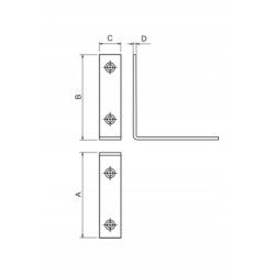 KĄTOWNIK WĄSKI 90X90X20MM 2,0MM KW-7