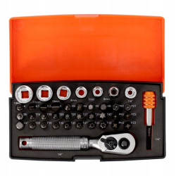 Zestaw narzędzi grzechotka 1/4'' 39 elementów S39MH BAHCO