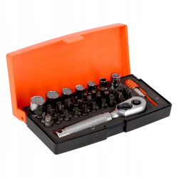 Zestaw narzędzi grzechotka 1/4'' 39 elementów S39MH BAHCO