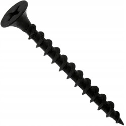 WKRĘTY DO DREWNA PŁYT GK 3,5x25mm CZARNE PH2 1000szt FOSFATOWANE KLIMAS
