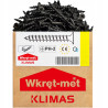 WKRĘTY DO DREWNA PŁYT GK 3,5x25mm CZARNE PH2 1000szt FOSFATOWANE KLIMAS