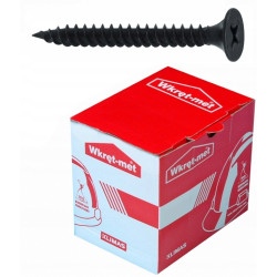 WKRĘTY DO DREWNA PŁYT GK 3,5x45mm CZARNE PH2 500szt FOSFATOWANE KLIMAS