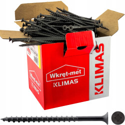 Wkrety do plyt gipsowych GK do drewna 4,2x70 mm 250 szt. Czarne Klimas KSGD