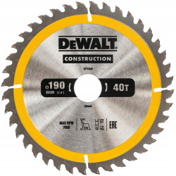 Tarcza tnąca DeWalt DT1945-QZ 190 x 30 mm 40 zębów