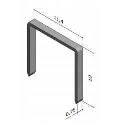 ZSZYWKI TAPICERSKIE ZSZYWACZA STALOWE POLSKIE 10 X 11,4 MM TYP 53 1000 SZTU