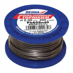 Spoiwo Lutownicze Ołowiowe z Topnikiem Sn60Pb40 | 1,5 mm, 50 g